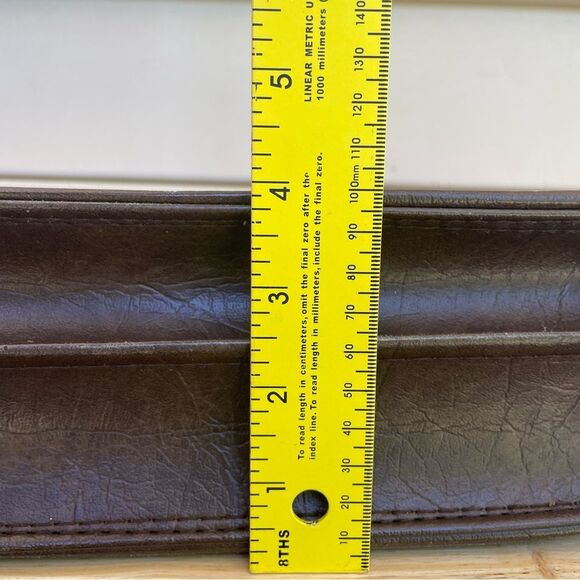 Vintage LL Bean Classic Brown Leather Briefcase Messenger Satchel Bag One Size - Picture 11 of 11